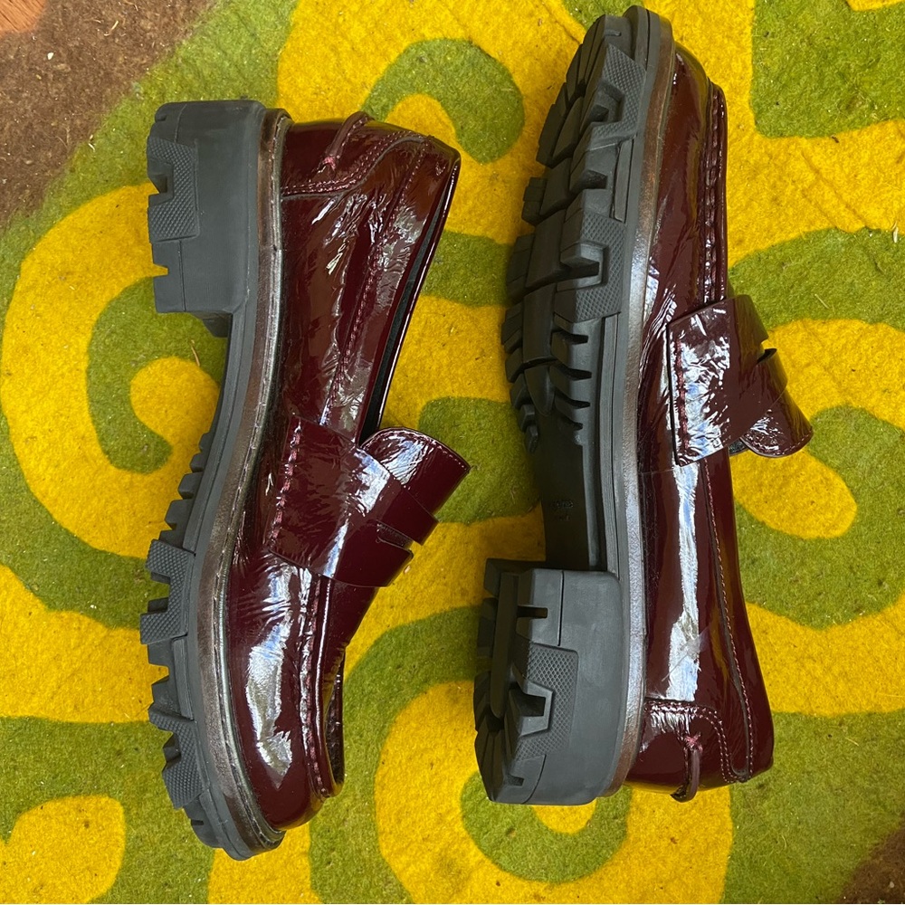 Rag & Bone Burgundy Patent Leather Loafers